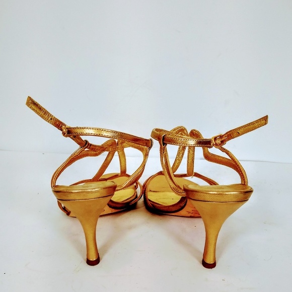 Gold Faconnable strappy open toed heels! - Picture 3 of 5